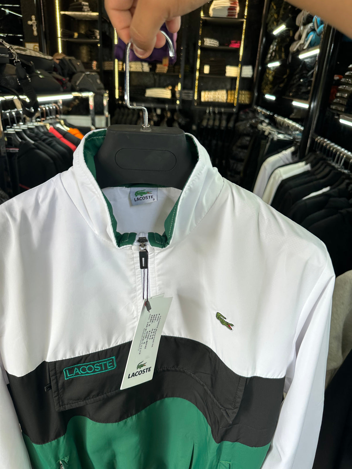 LACOSTE ΣΕΤ -ΛΕΥΚΟ ΜΑΥΡΟ ΠΡΑΣΙΝΟ